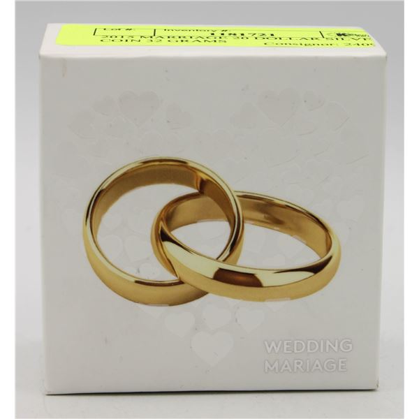 2015 MARRIAGE 20 DOLLAR SILVER COIN 32 GRAMS