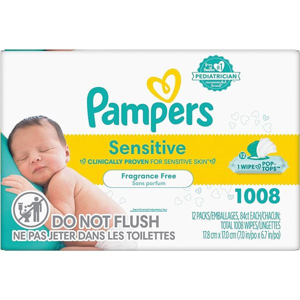 NEW 1008 PAMPERS SENSITIVE WIPES