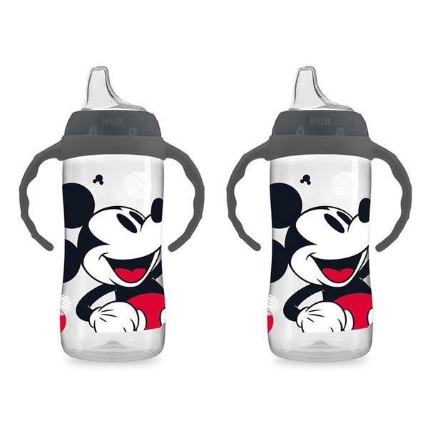 NEW 2 X NUK MICKEY MOUSE SIPPY BOTTLES