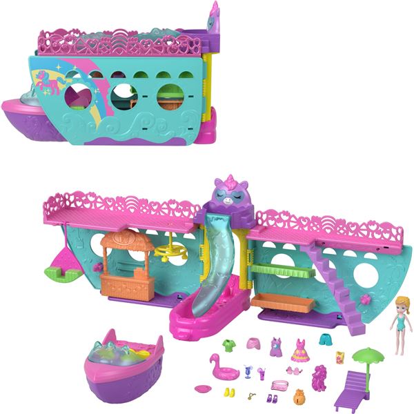 NEW POLLY POCKET UNICORN DREAM CRUISE