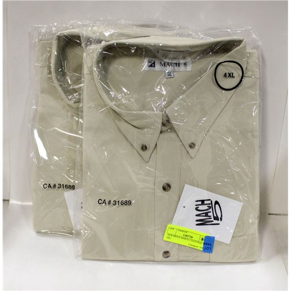 NEW MEN'S SHIRTS 2 NATURAL SIZE 4XL