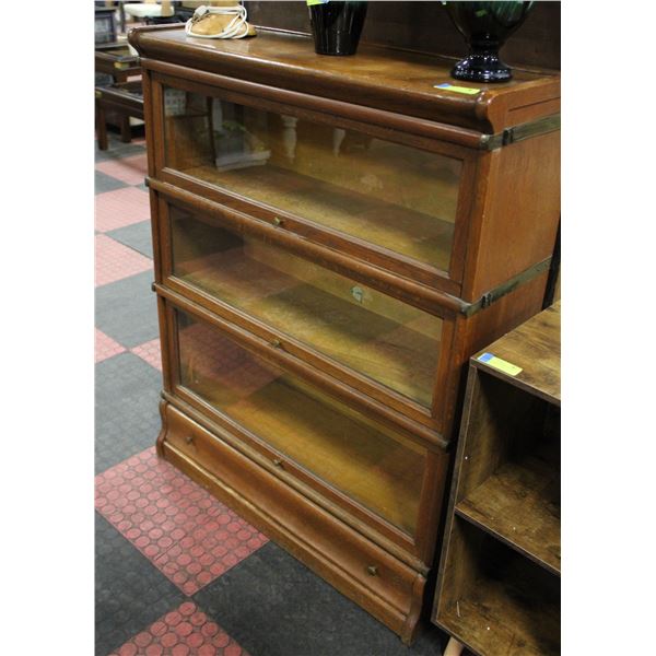 ANTIQUE LAWYERS BOOKCASE 12" X 34" X 43"
