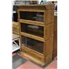 Image 1 : ANTIQUE LAWYERS BOOKCASE 14" X 32" X 54"