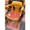 Image 1 : VINTAGE CHAIR FROM CHURCHILL HOTEL - RED WITH ARMS