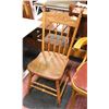 Image 1 : ANTIQUE WOODEN CHAIR 15" X 21" X 37"