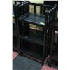 Image 1 : VINTAGE SOLID WOOD 3 TIER SHELVING UNIT H-34.5"