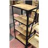 Image 1 : 4 TIER SHELVING UNIT ON WHEELS H-39" W-12" L-18"
