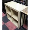 Image 1 : LIGHT COLOR 4 SQUARE SHELVING UNIT H-31" W-15.5" L