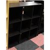 Image 1 : 9 SQUARE SHELVING UNIT EXPRESSO COLOR H-35" W-12"
