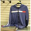 Image 1 : BLUE TOMMY HILFIGER ZIP-UP TRACK JACKET WITH