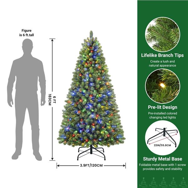 NEW SHARECOON 6 FEET GREEN TREE+ UL MULTI COLOR