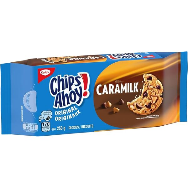 NEW 3 X 253G CHIPS AHOY! CARAMILK COOKIES