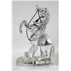 Image 1 : HORSE + LADY SCULPTURE LIGHTWEIGHT METAL
