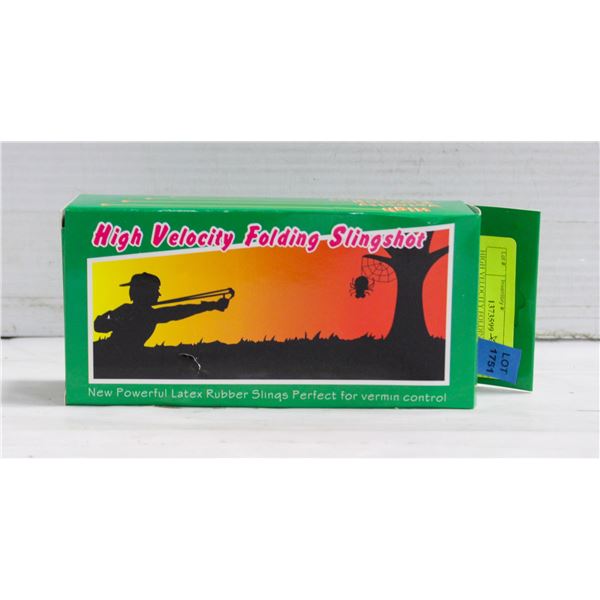 HIGH VELOCITY FOLDING SLINGSHOT