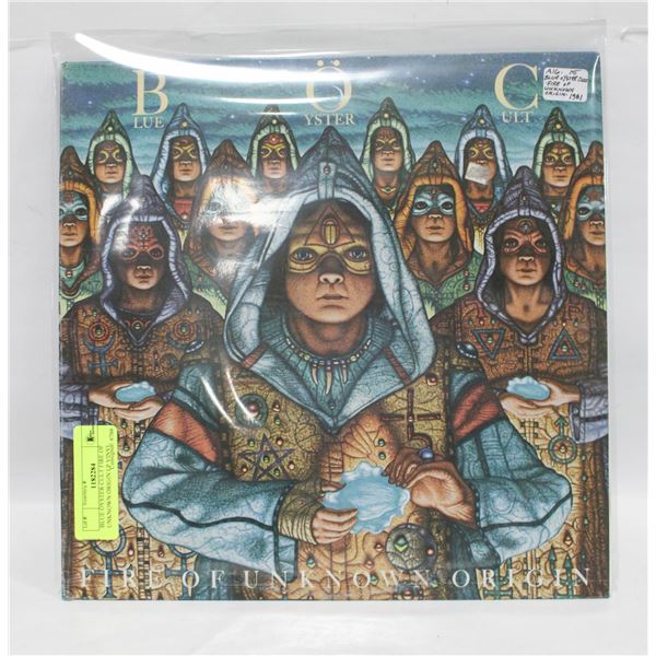 BLUE OYSTER CULT FIRE OF UNKNOWN ORIGIN LP VINYL