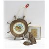 Image 1 : ESTATE BURL WOOD BASE ART GLASS SHARK