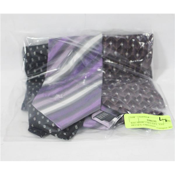 BAG WITH 3 TIES INCL. VAN HEUSEN, CHRISTIAN
