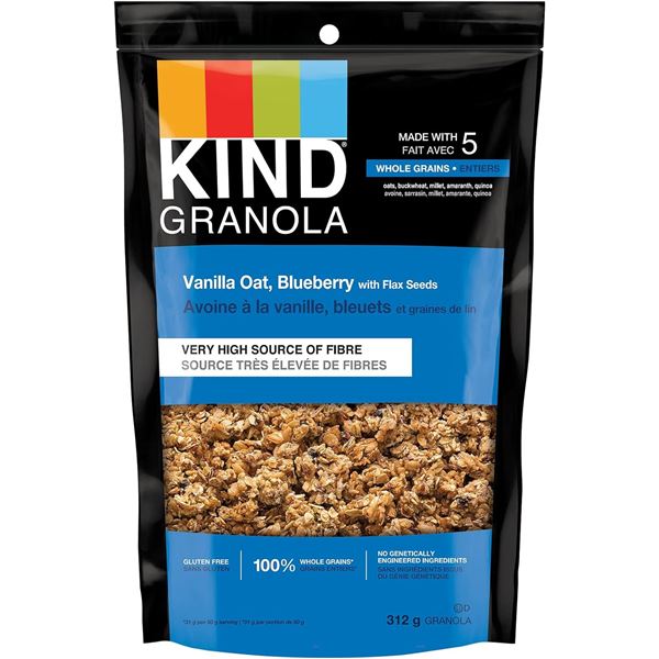 2 X 312G BAG KIND GRANOLA - VANILLA OAT, BLUEBERRY
