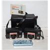 Image 1 : 2 VINTAGE FLIP FLASH CAMERAS, CASE, 6 FLASHES