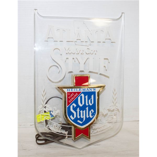 VINTAGE OLD STYLE LIGHTED SIGN WORKS