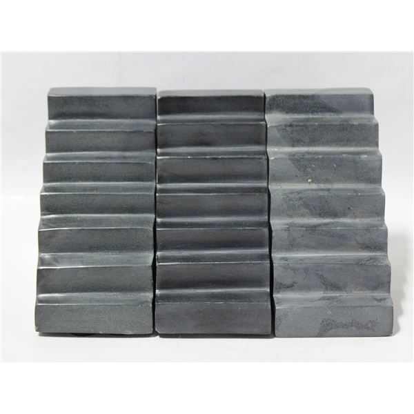 SET OF THREE "STAIRS" BOOK HOLDERS