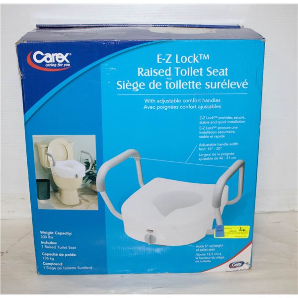 NEW (OPEN BOX) E-Z LOCK RAISED TOILET SEAT