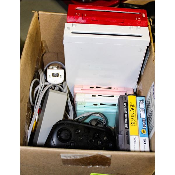 NINTENDO + WII BUNDLE *NO CHARGER/CORDS. AS IS*