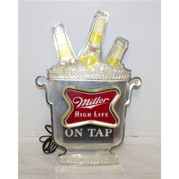 VINTAGE MILLER LIGHTED SIGN WORKS