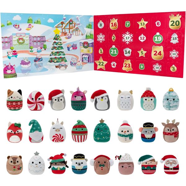 BRAND NEW SQUISHVILLE HOLIDAY CALENDAR PLUS 24 PK