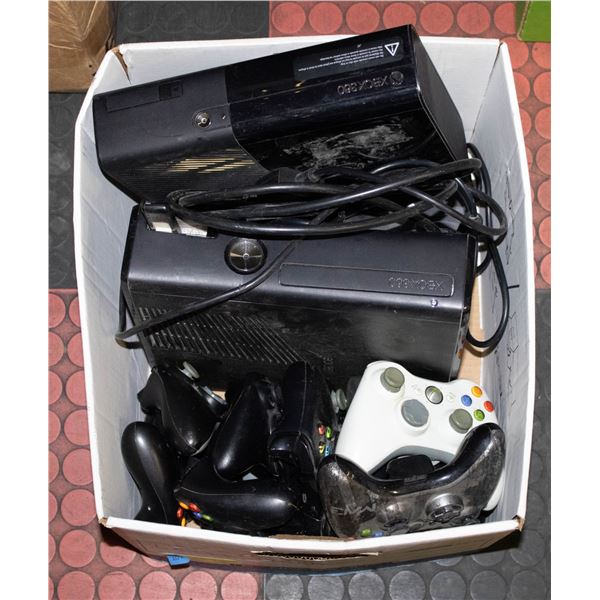 LOT OF XBOX 360 AND CONTROLLERS *NOT ALL CORDS