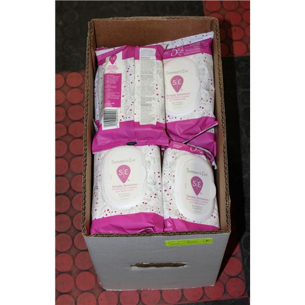 BOX OF 25 SUMMER'S EVE SIMPLY SENSITIVE CLEANSING
