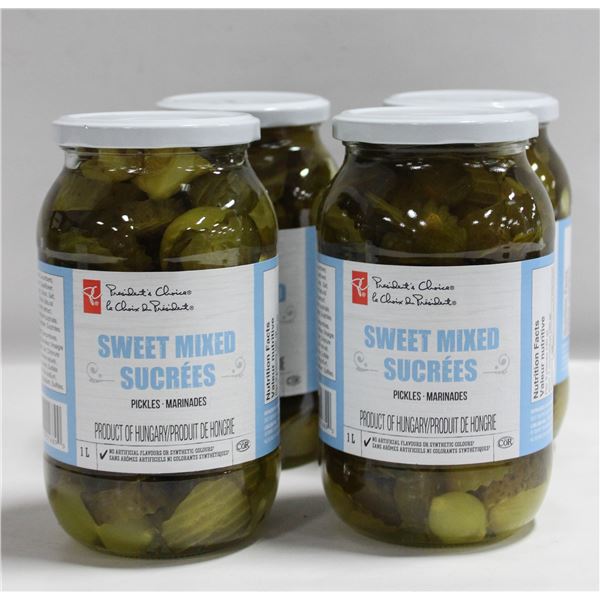 4 X 1 LITRE JERRY'S PC SWEET MIXED PICKLES