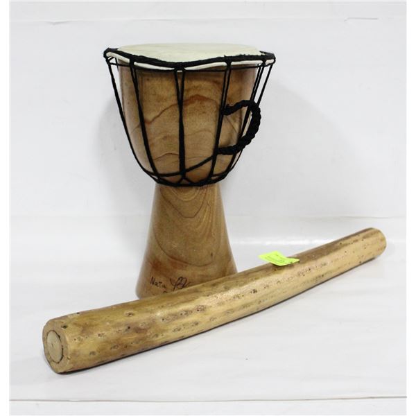 RAIN STICK INSTRUMENT & DRUM TOGETHER-ESTATE
