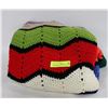 Image 1 : DOUBLE SIZE HANDMADE AFGHAN KNIT/CROCHET