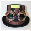 Image 1 : STEAM PUNK TOP HAT WITH AVIATOR