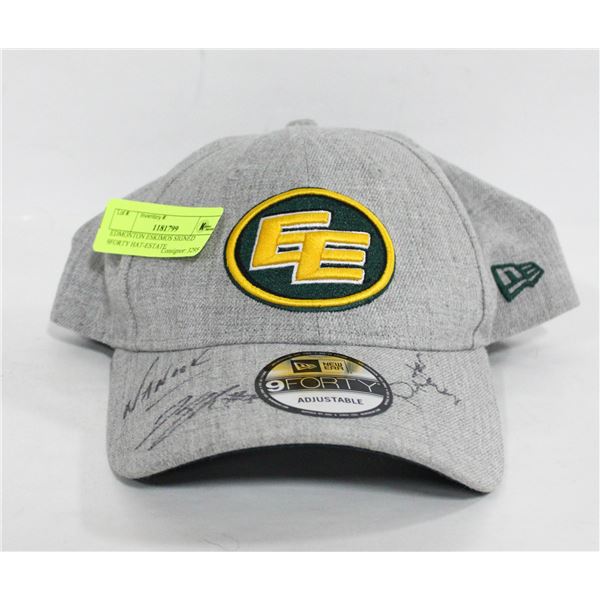 UNAUTHENTICATED EDMONTON ESKIMOS SIGNED 9FORTY HAT
