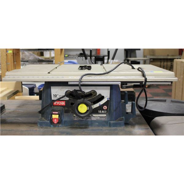 RYOBI 10"-TABLE SAW WITH BLADE - 15 AMP,