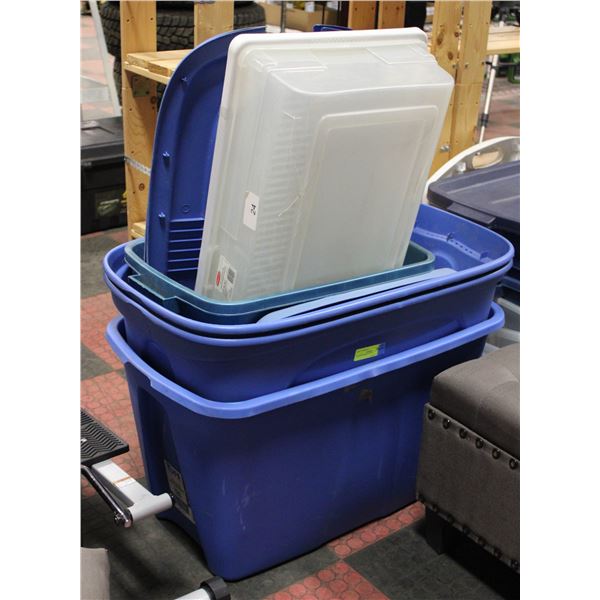 LOT OF STORAGE TOTES