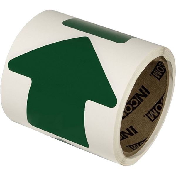 NEW INCOM VA400G GREEN 4" ARROW 100 PER ROLL