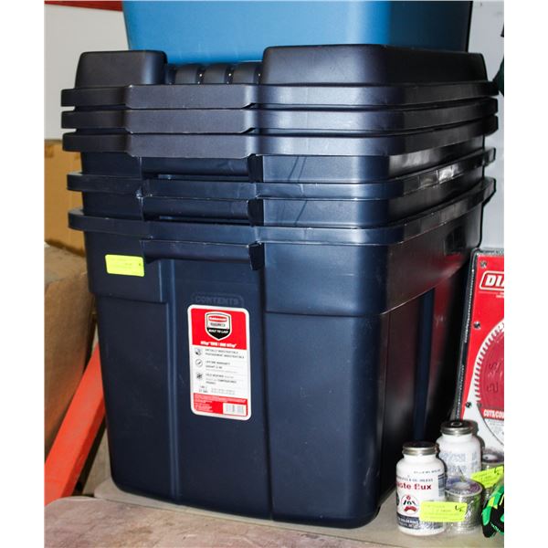 LOT OF TOTES & LIDS
