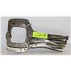 Image 1 : BUNDLE OF TWO 11"-C-CLAMP VICE-GRIP PLIERS