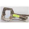 Image 1 : BUNDLE OF TWO 11"-C-CLAMP VICE-GRIP PLIERS