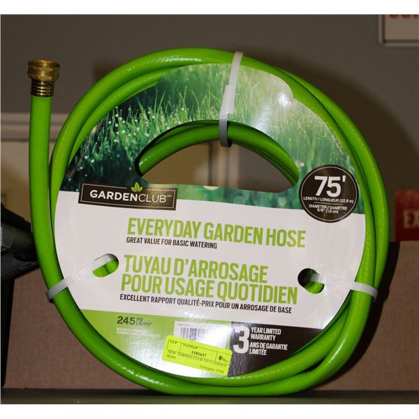 NEW GARDEN CLUB 75FT GARDEN HOSE