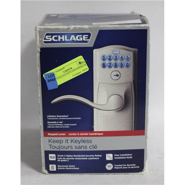 NEW SCHLAGE KEYLESS DOORLOCK