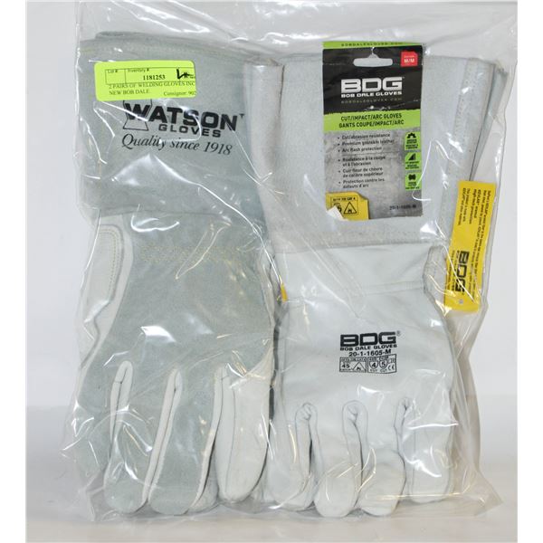 2 PAIRS OF WELDING GLOVES INCL. NEW BOB DALE