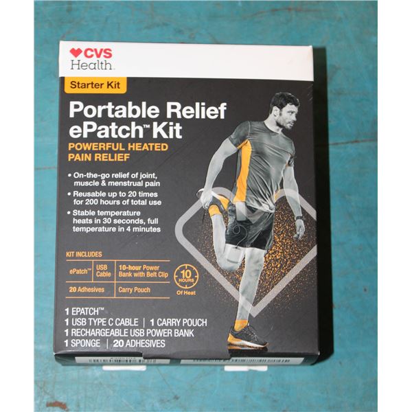 BRAND NEW CVS HEALTH PORTABLE RELIEF EPATCH KIT