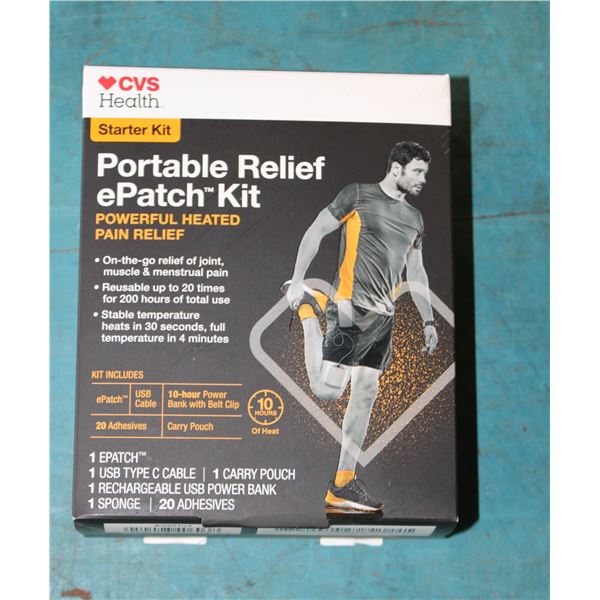 BRAND NEW CVS HEALTH PORTABLE RELIEF EPATCH KIT
