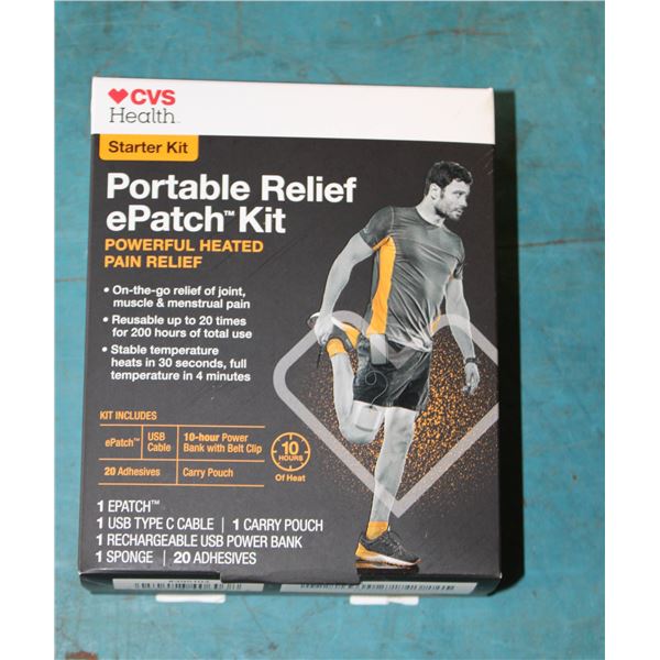 BRAND NEW CVS HEALTH PORTABLE RELIEF EPATCH KIT