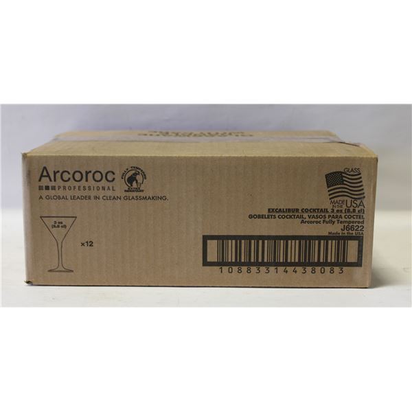 NEW CASE WITH 12 X 3 OZ ARCOROC FULLY TEMPERED-