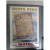 Image 2 : Matson South Seas Poster w/ Map Circa 1950's/60's, Framed 30" x 22.5"